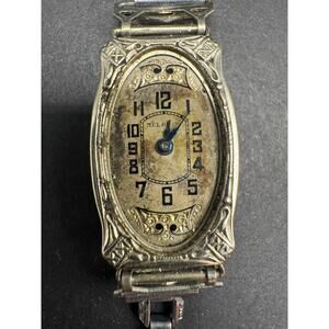 Vintage Helbros 1932 Women's Watch Art Deco Style 15J Star Case 14k Gold Filled